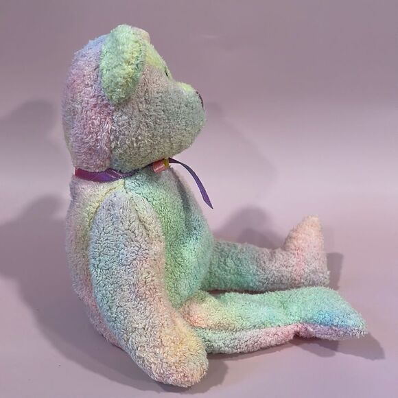 1999 Original Ty Beanie Baby Groovy the Pastel Multi-Coloured Bear EUC 9” tall - Picture 4 of 7